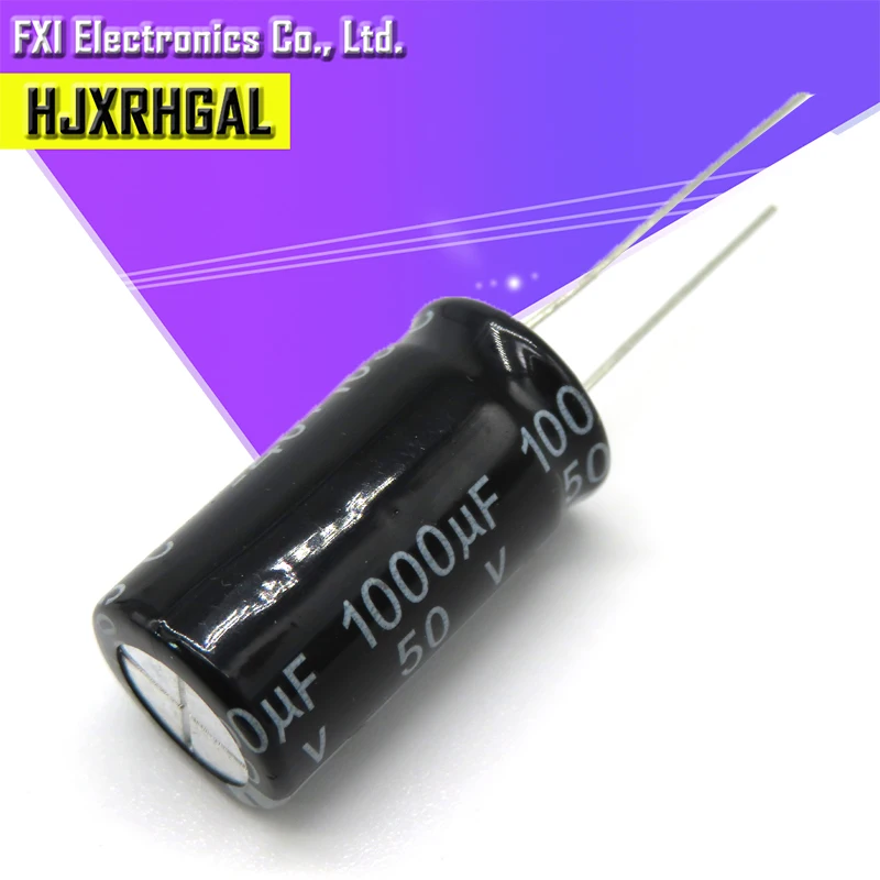 10PCS  50V1000UF 13*25mm 1000UF 50V 13*25 Electrolytic capacitor New original