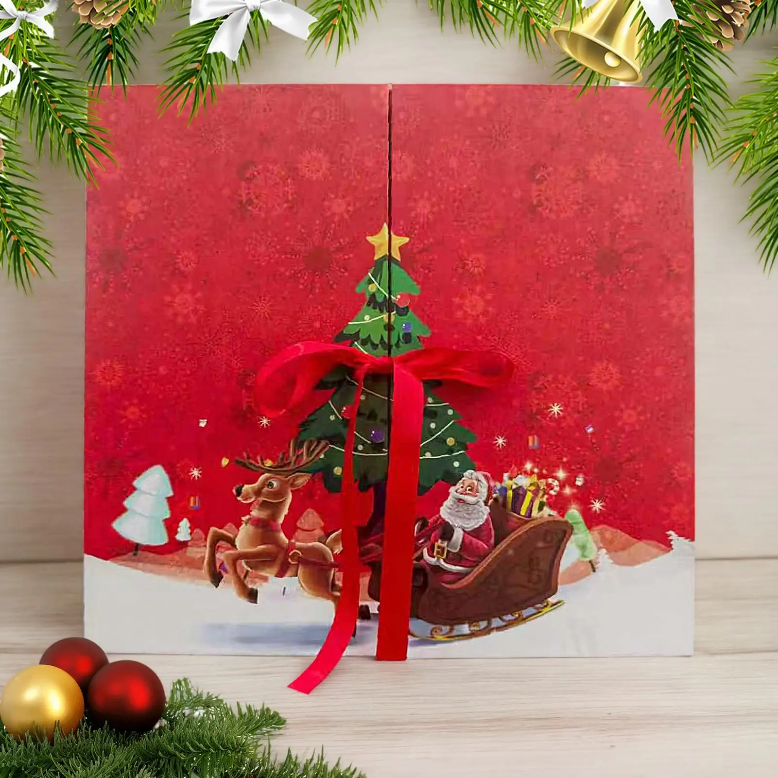 Christmas Countdown Calendar Calendar Advent Box Christmas Printed Box 24-Day Collectible for Adults Kids Kitchen Home Party - Image 2