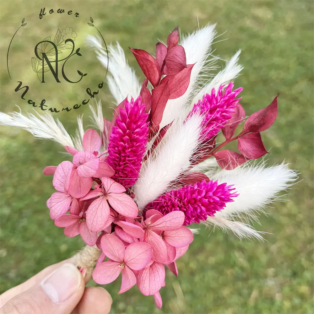 New Natural Dried Flower Wrist Corsage Decorative Flower Wedding Decorations Boho Dried Natural Flower Birthday Party Room Decor