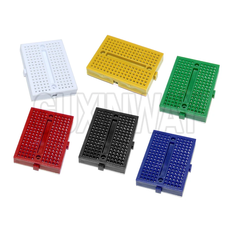 6 Pcs Mini Breadboard Kit with 170 Tie Points - Solderless , Raspberry Pi, and More SYB-170 Prototype PCB Bread Board for Arduin