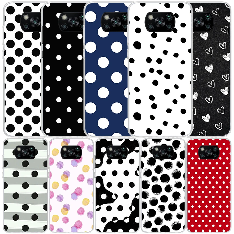 Polka Dots Art Silicon Call Phone Case For Xiaomi Poco X3 Nfc X5 X6 F6 F5 Pro M5S M5 X4 F4 GT M4 M3 F3 F2 F1 M2 Cover X3 Nfc X5 