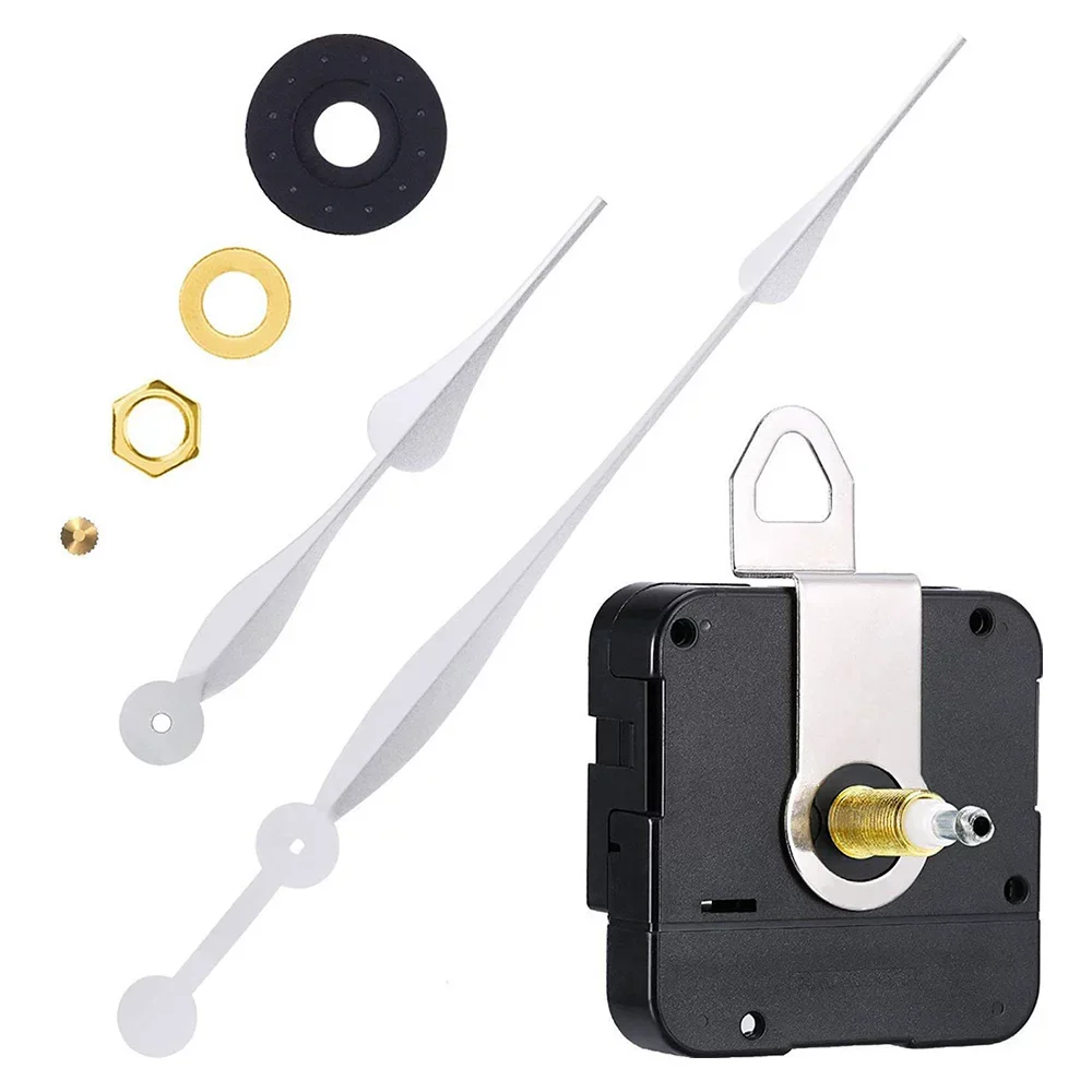 HR1688 Quarz-Uhrwerk-Mechanismus mit Silbernen Zeigern, DIY Wanduhr-Ersatz-Set, Geräuschloser Schleichmotor für Heimdekoration