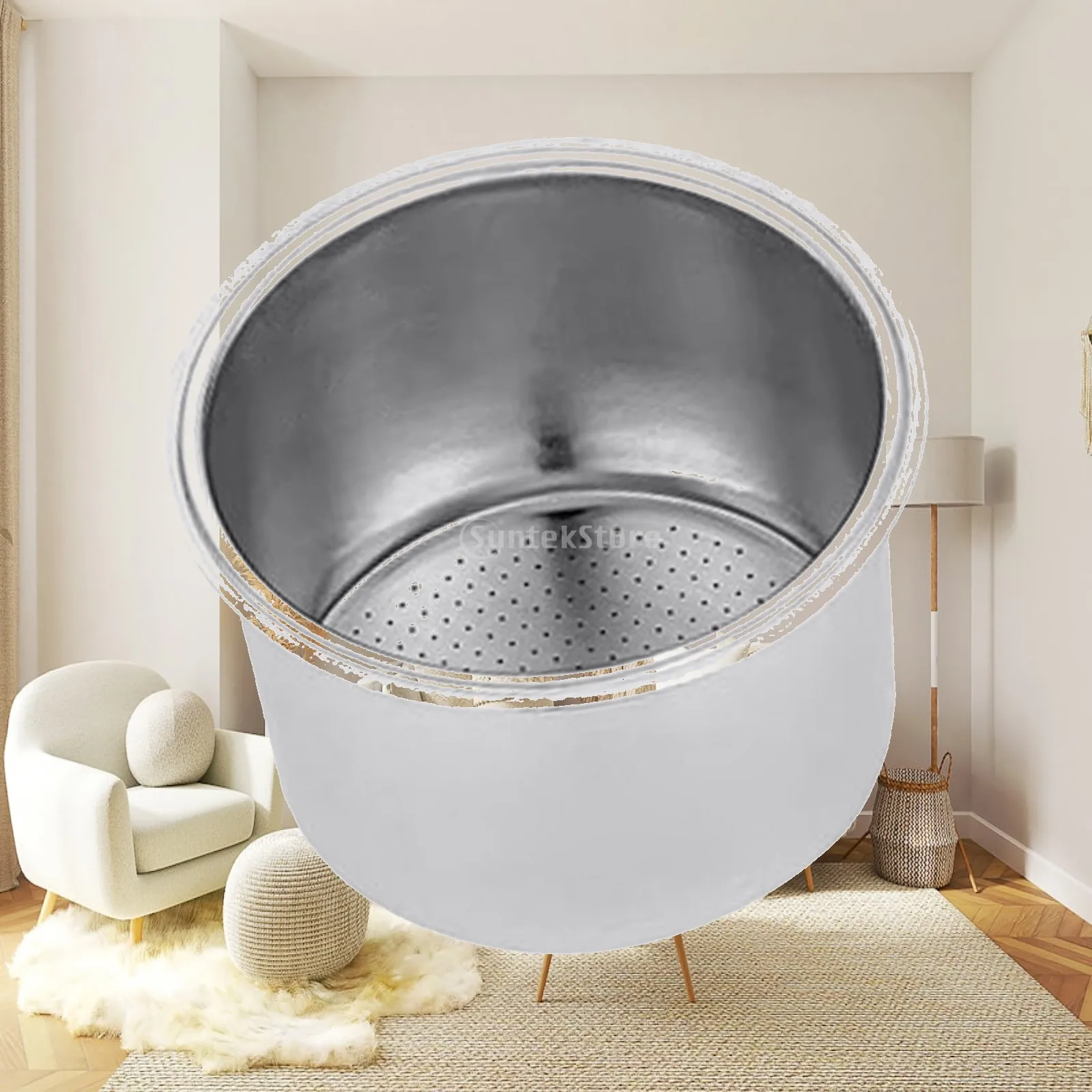 Espresso Maker Stainless Steel Filter Basket Reusable Porous Cup Detachable Bottomless for Coffee Lovers Barista