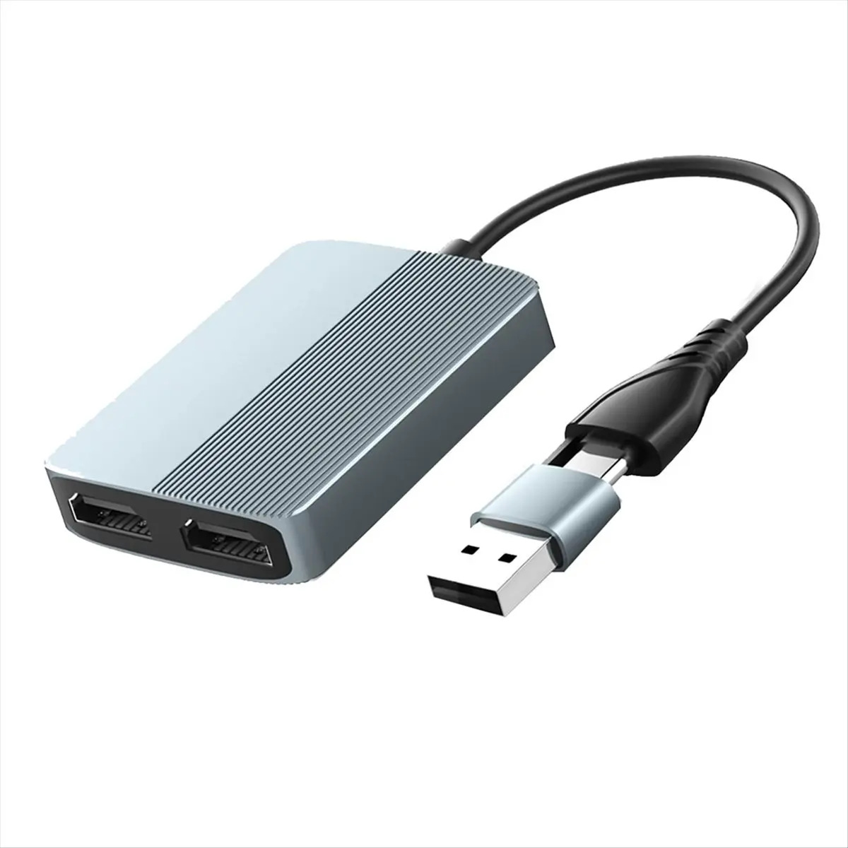 #65R (Silver)USB 3.0 to Dual HDMI-compatible Adapter for 2 Monitor,Electronics Accessories