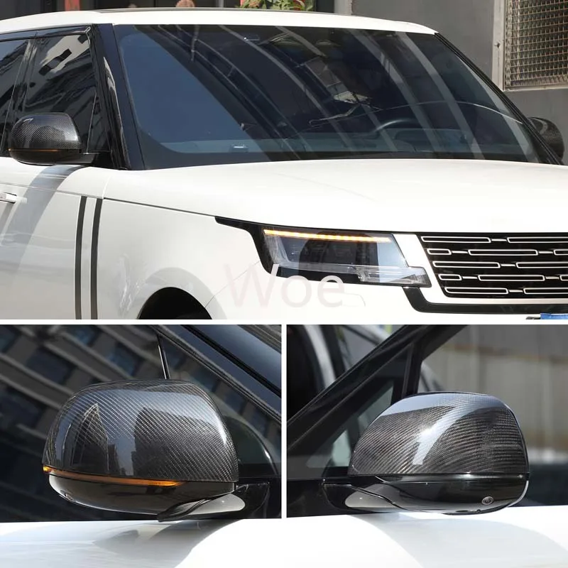 WoeReal Carbon Fiber Exterior Mirror Cover Reverse Mirror Protector for 2023+ Range Rover Sport/Executive Car Styling Accessorie