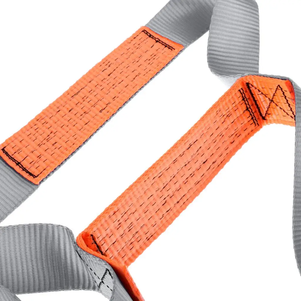 Durable Polyester Boat Rib Boarding Ladder Adjustable Orange Steps for Inflatable Dinghy Water Ski