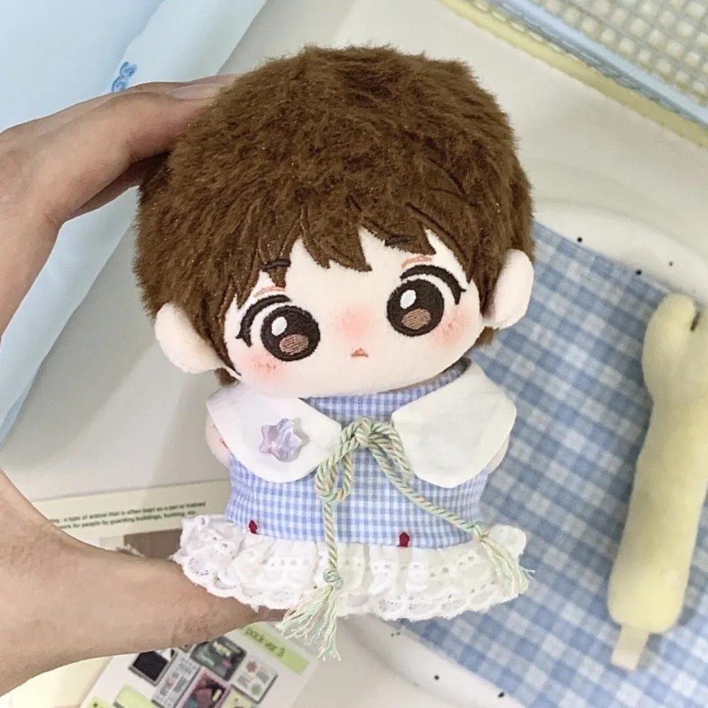 

1 set Princess Dress 10/20cm Cotton Clothes Plaid Skirt Fashion 20cm Cotton 's Clothes Mini Cute 10cm Clothes Children's Gift