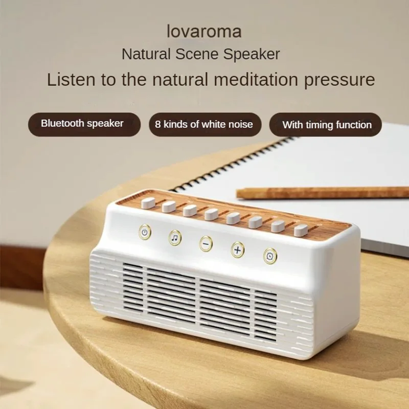 

Portable Retro Wireless Bluetooth White Noise Sleeping Aid Speaker 8 Natural Sound Scenes Shielding Noise With Timing Function