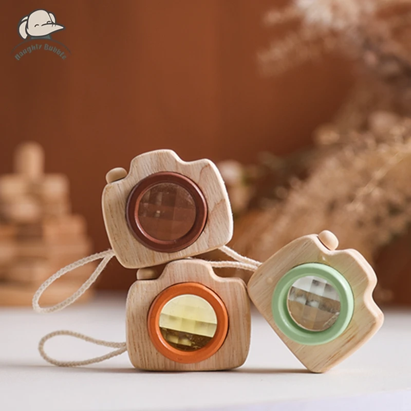 

Wooden Camera Baby Toys Wooden DIY Presents Nursing Pendant Baby Block Montessori Toys Baby's Room Decoration Gift Outdoor Toys