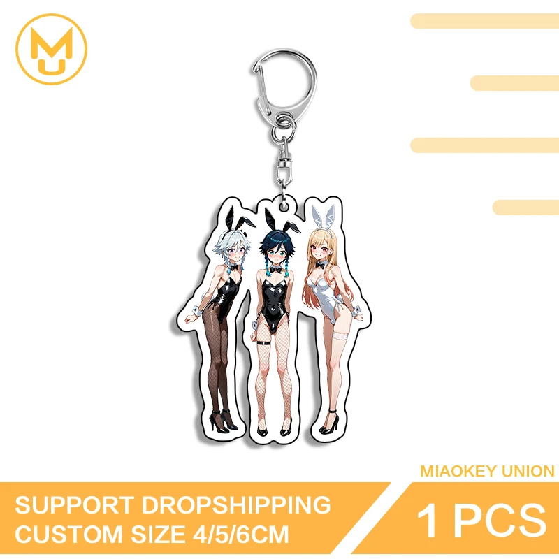 Kitagawa Marin Key Holder Femboys Genshin Impact Venti NSFW High Quality Waterproof Double Sided Keyrings Back To School