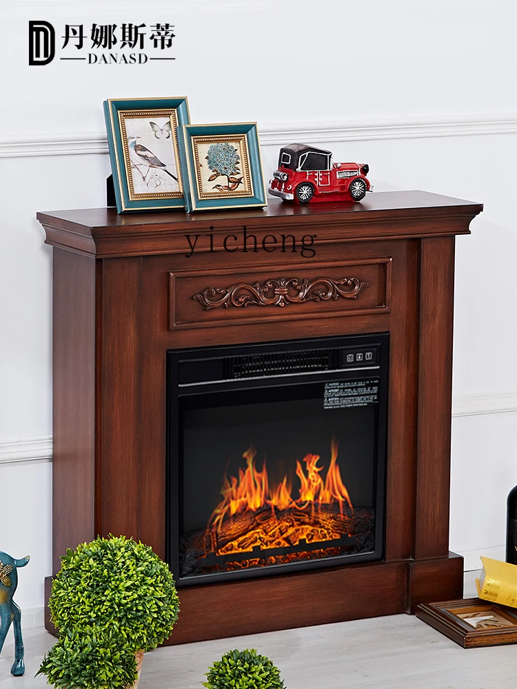 Xl Fireplace Heater Villa Curio Cabinet Flame Electronic Fireplace Mantel Warm Air Blower