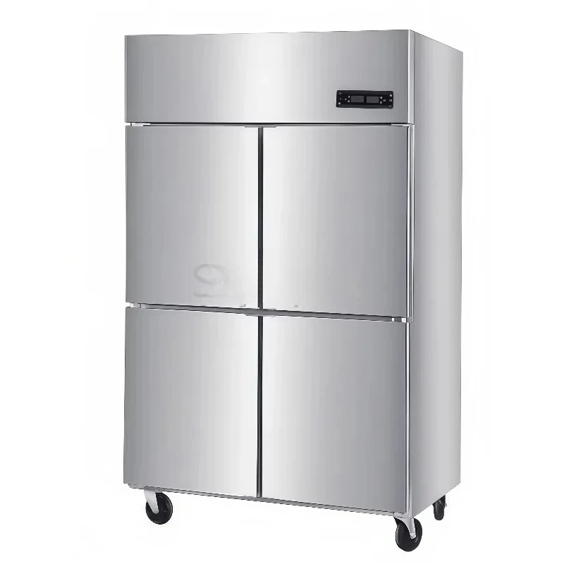 Commercial Vertical Direct Cooling Frost  Freezer Stainless Steel  Large  Capacity Energy For  Supermarkets Grocery Retail Shops