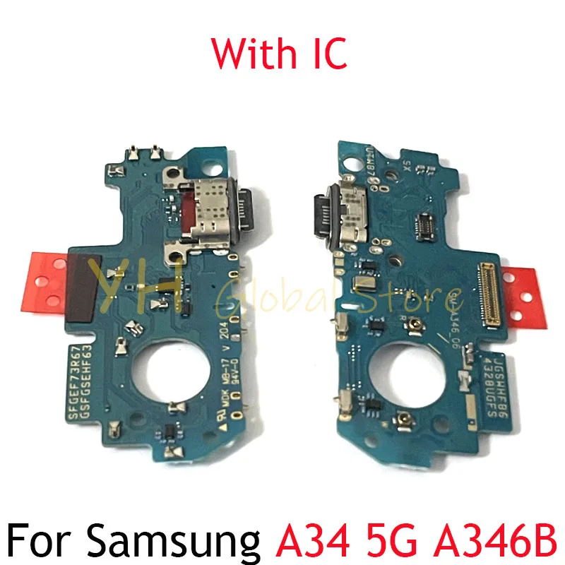 For Samsung Galaxy A34 5G A346B A346 USB Charging Dock Connector Port Board Flex Cable Repair Parts