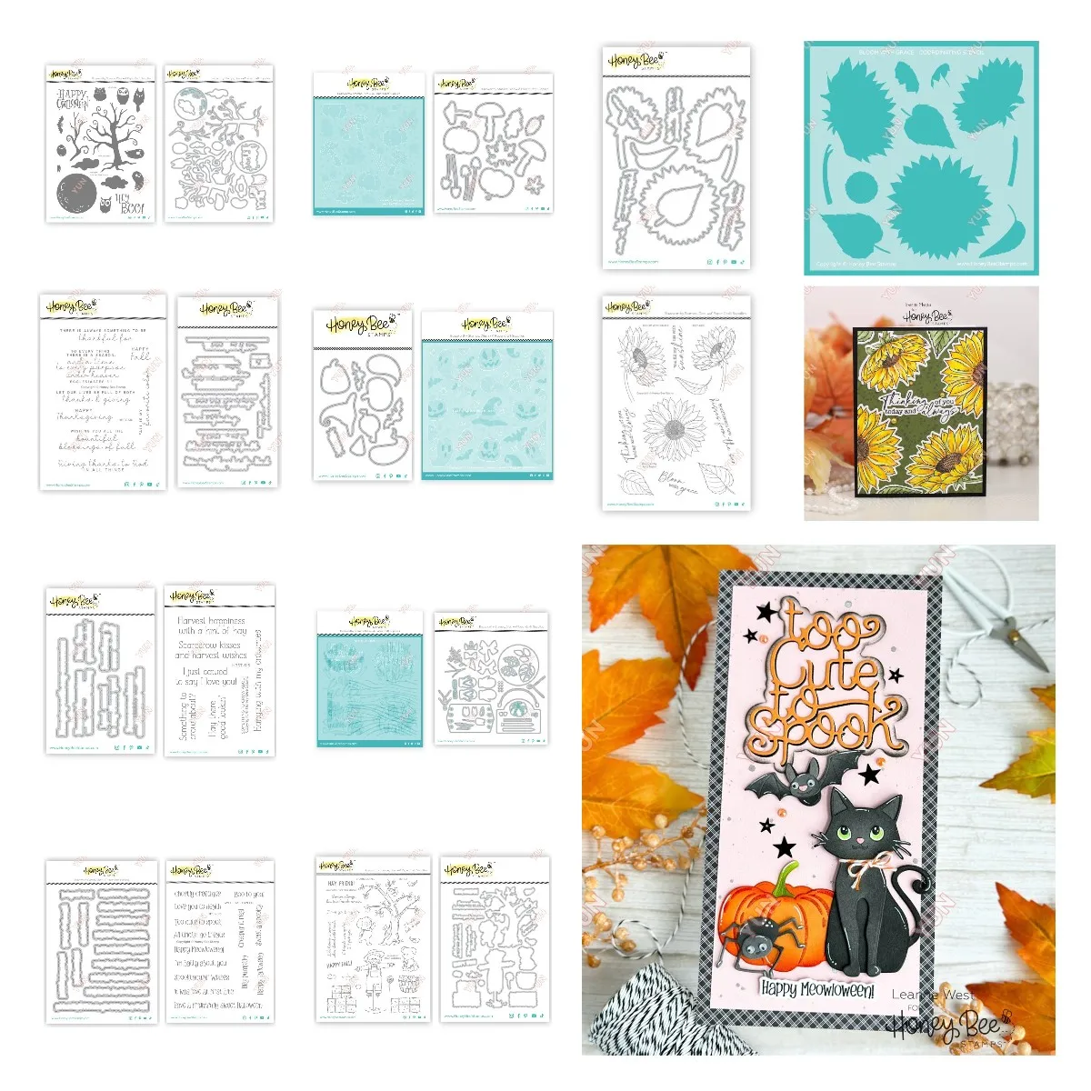 Happy Haunting-Mini Storybook Flower, Scrapbooking Cards, Fall Florals, GRODies Stamps, Stencils, Harry Potter