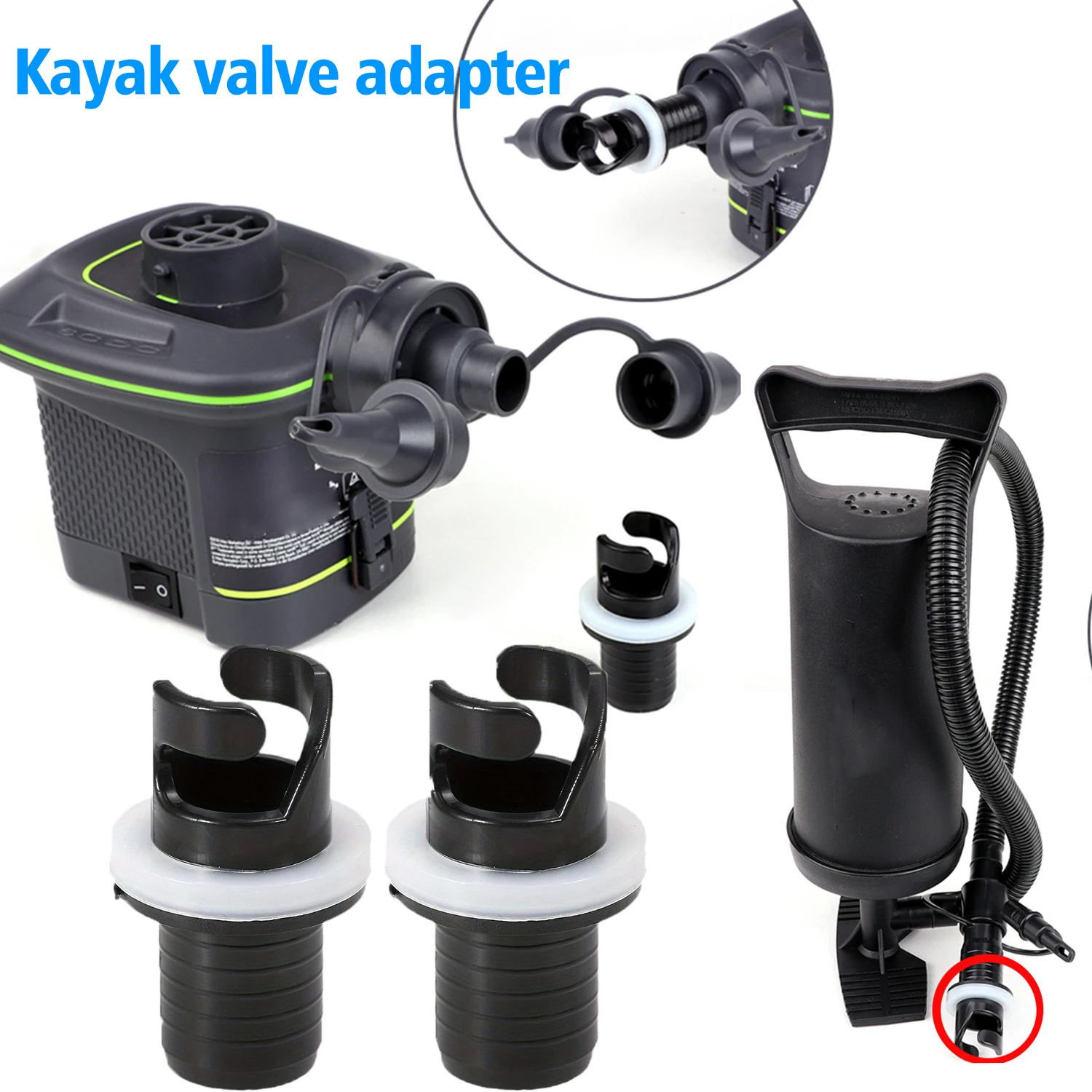 2PCS kayak accessories screw in air valve kayak valve adapter Paddleboard kayak accessories, rubber boat valve adapter