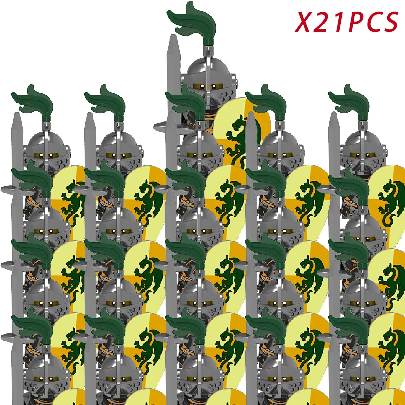 Medieval Age Castle Knights Spartan Warriors Crusader Roman Legion Infantry Cavalry Building Bricks Blocks knight figures toys