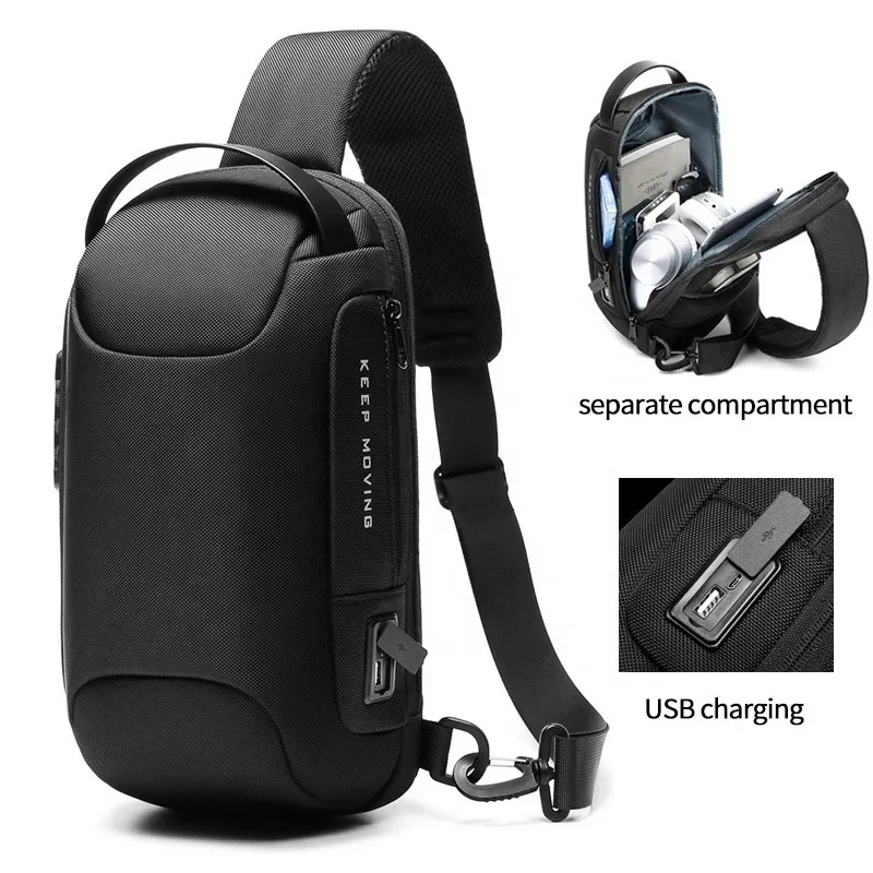 

New men's breast bag, multi-functional waterproof men's bag, casual shoulder messenger bag