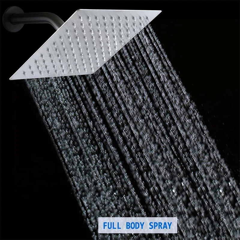 4-12 Inch Stainless Steel Chrome Shower Head Rainfall Shower Head Rain Shower Ceiling Wall Mounted Bathroom Accessories