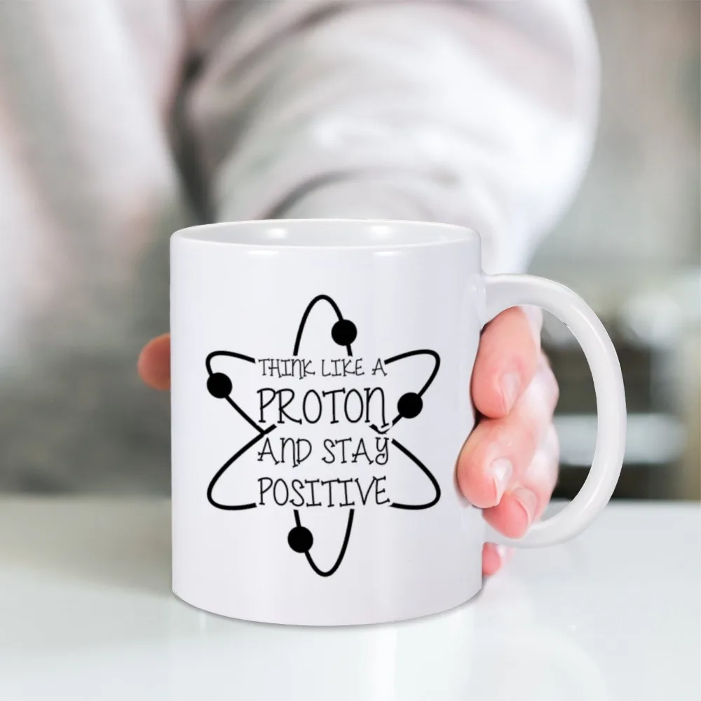 Funny Science Chemisty Coffee Mug Stay Positive Tea Cups Coffee Tea Mugs Ceramic Creative Homor Drinkware Gifts 11oz Drink Cups