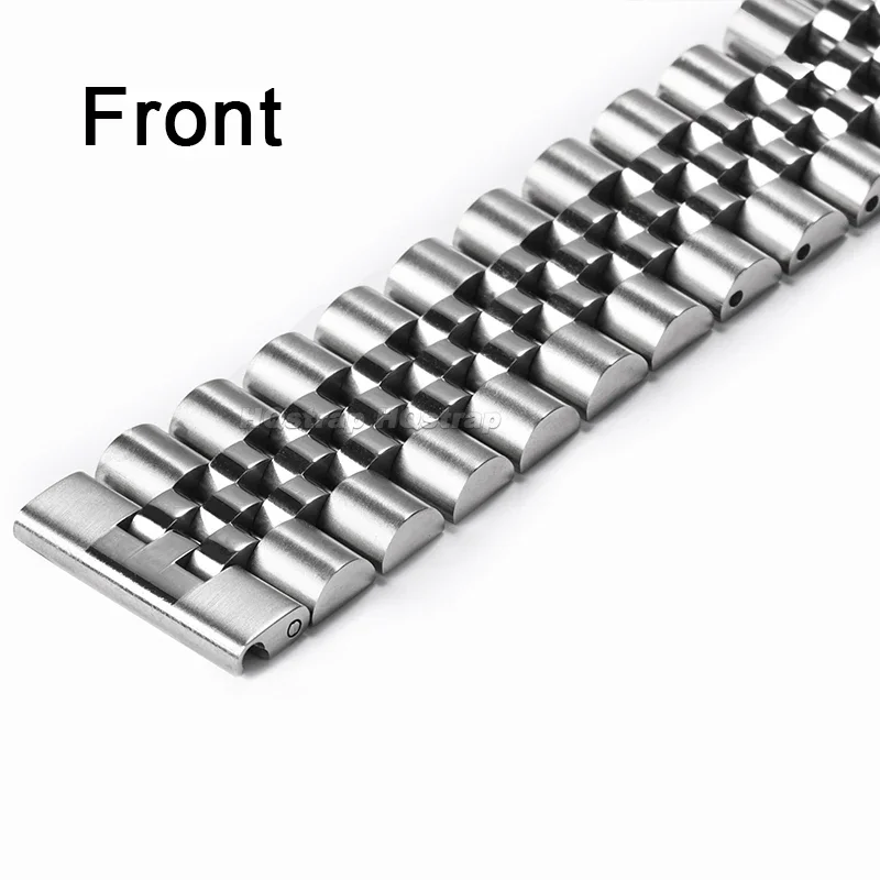 For Jubilee Watch Strap 18mm 20mm 22mm 23mm 24mm Soild Stainless Steel Band for Seiko Metal Bracelet Quick Release Wristband