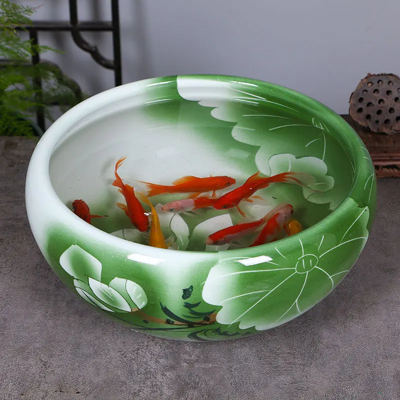 Jingdezhen Ceramic Fish Tank Bowl Lotus Sleeping Lotus Basin