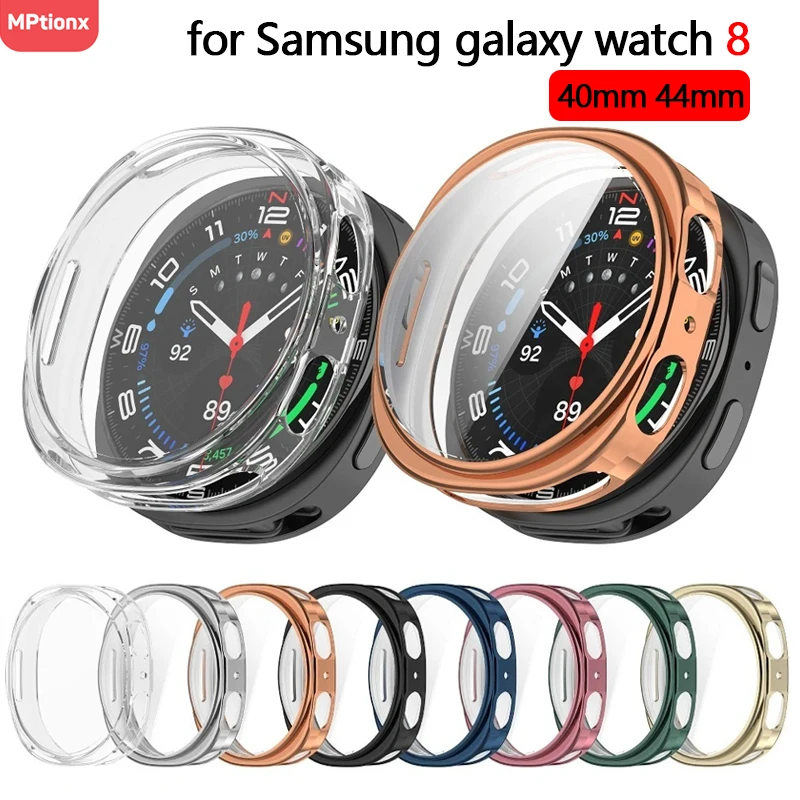 TPU-Displayschutzfolie für Samsung Galaxy Watch 8 40 mm 44 mm Rundumrahmen-Stoßstangenschutz für Galaxy Watch 8 44 40 Hülle