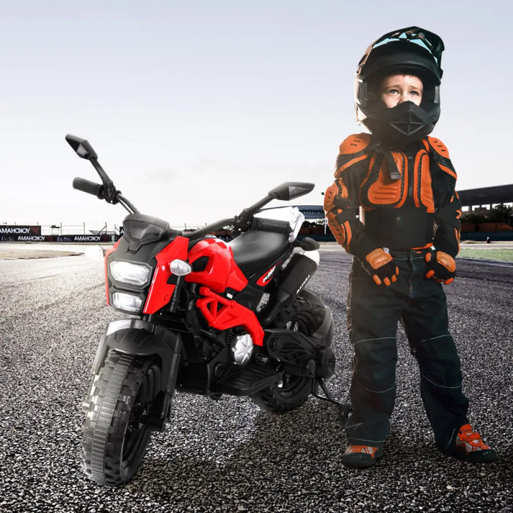 Electric Motorcycle for Kids,12V Electric Dirt Bike with Training Wheels,  Ride on Motorcycle for 3~6 years Boys Girls gift