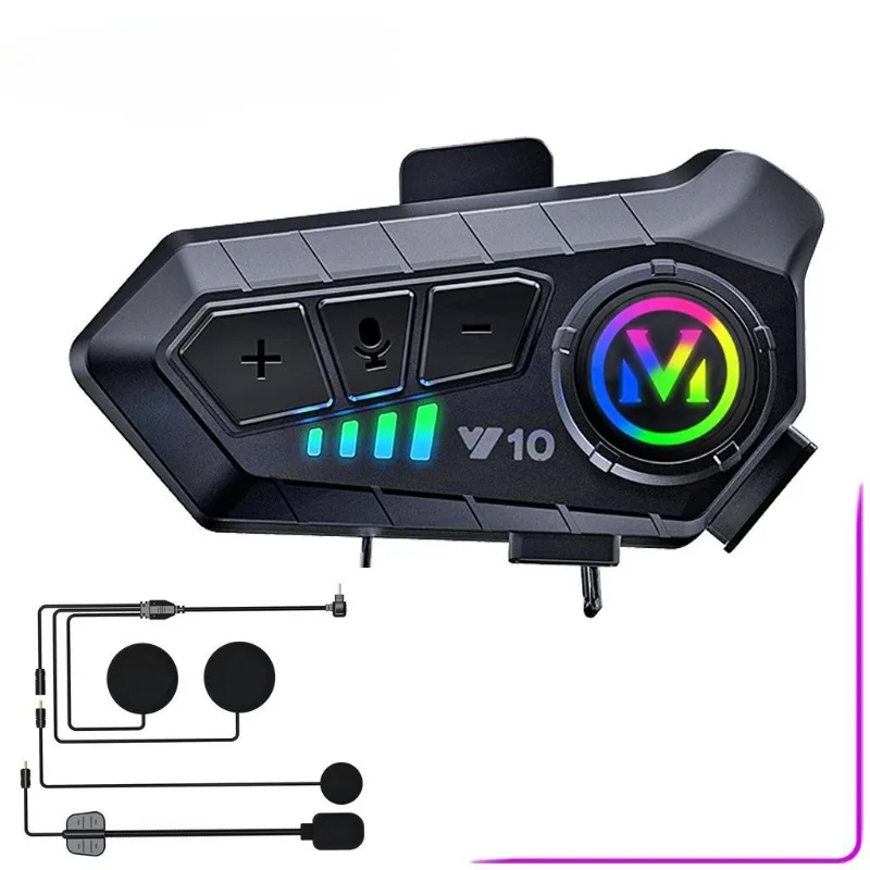 

Soft and Hard MIC 2 in 1 Version Y10 Motorcycle Helmet Bluetooth Headset, Full and Half Helmet Peeling Suitable