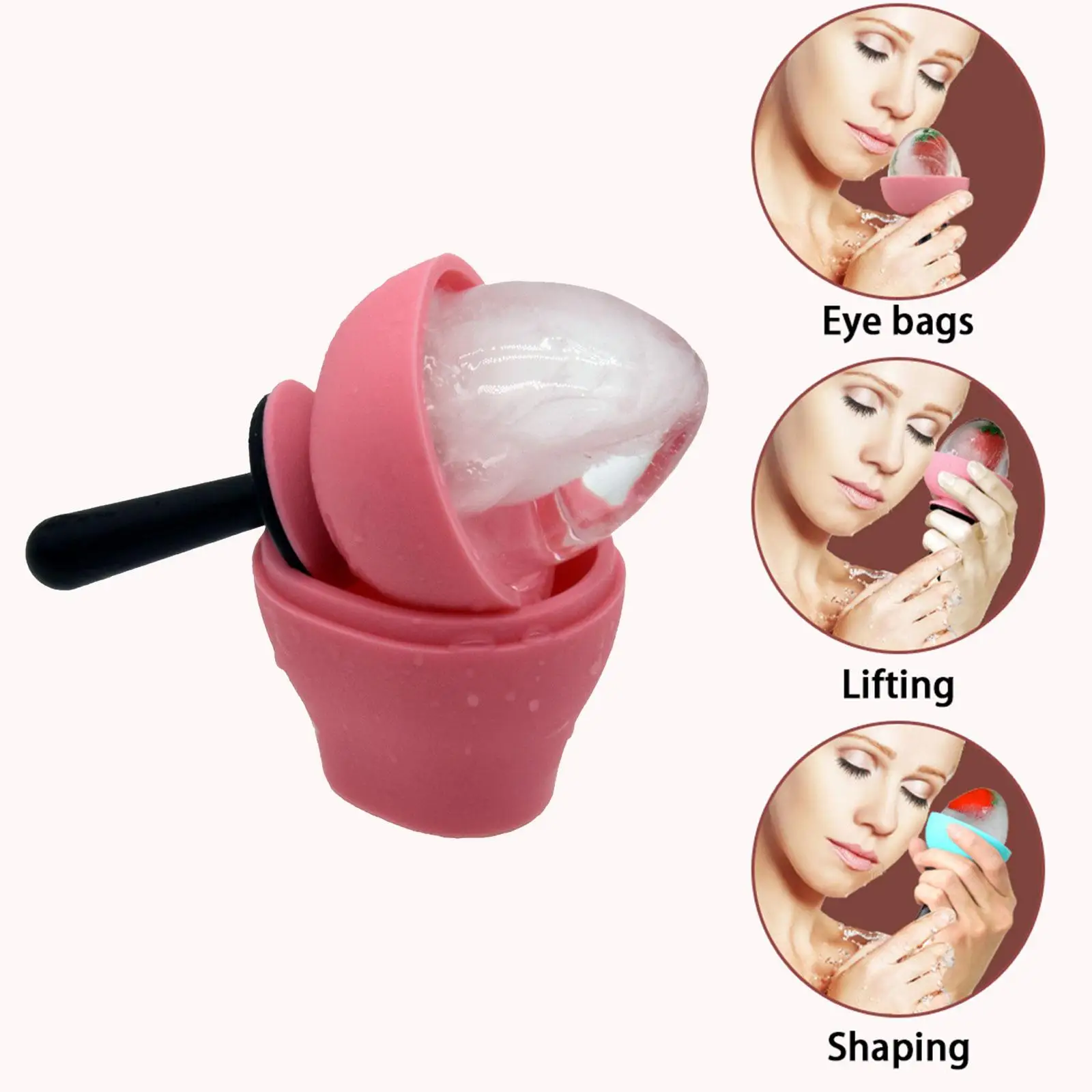 Face and Eye Ice Roller Gua Sha Icing Tool Silicone Ice Facial Massager Silicone Facial Roller Reduce Acnes Ice Cube