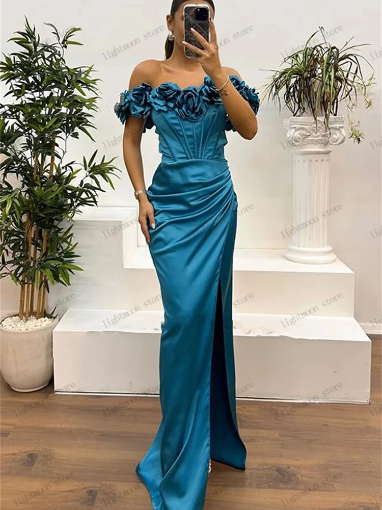 Klassische Abendkleider Vintage Satin Abendkleid Spitze Applikationen Weg Von Der Schulter Robe Einfache Vestidos De Gala Angepasst 2026
