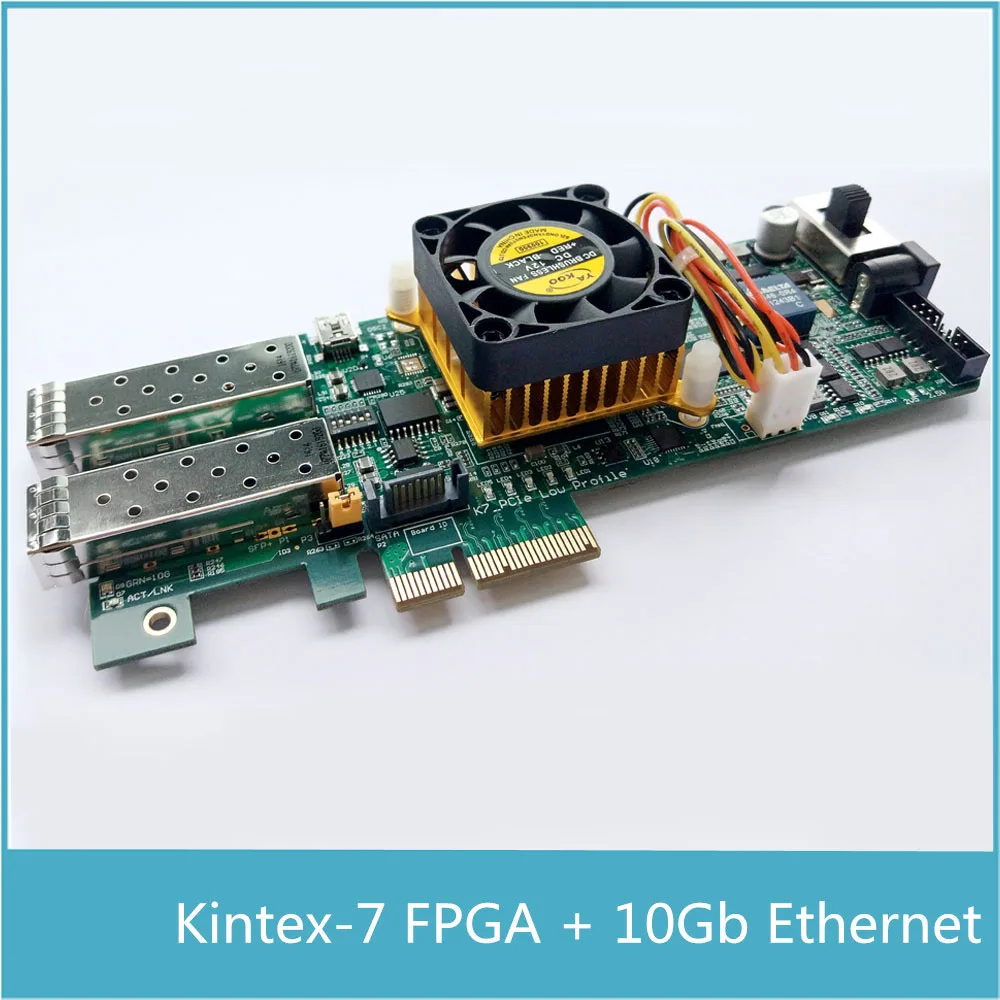 

DIY Kit Electronic FPGA Development Board Kintex7 XC7K325T with PCIe2.0x4 10Gbps-Ethernet SFP+ Network SATA3.0