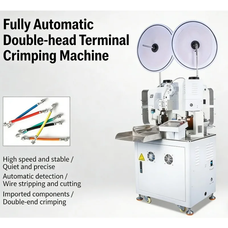 High Quality Fully Automatic Double Ends Wire Terminal Crimping Machine High Efficiency Single Head Terminal Crimping Equipment