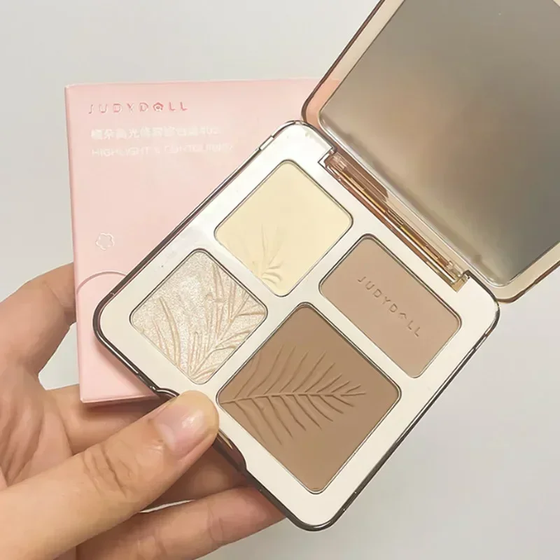 Judydoll-Paleta de maquiagem Face Highlighter, 3D, luminosa, contorno, brilho, fosco, pó, nariz, cosméticos, 9G