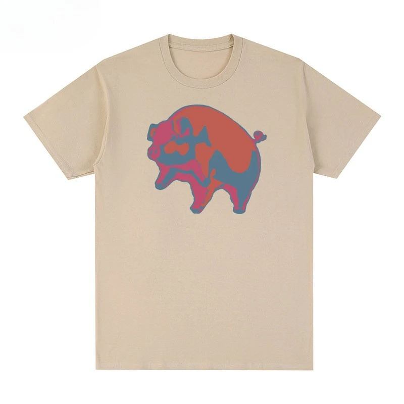 Retro Pink Floyd Rock Band Graphic T Shirt Oversized Cotton Casual Streetwear Short Sleeve Tee