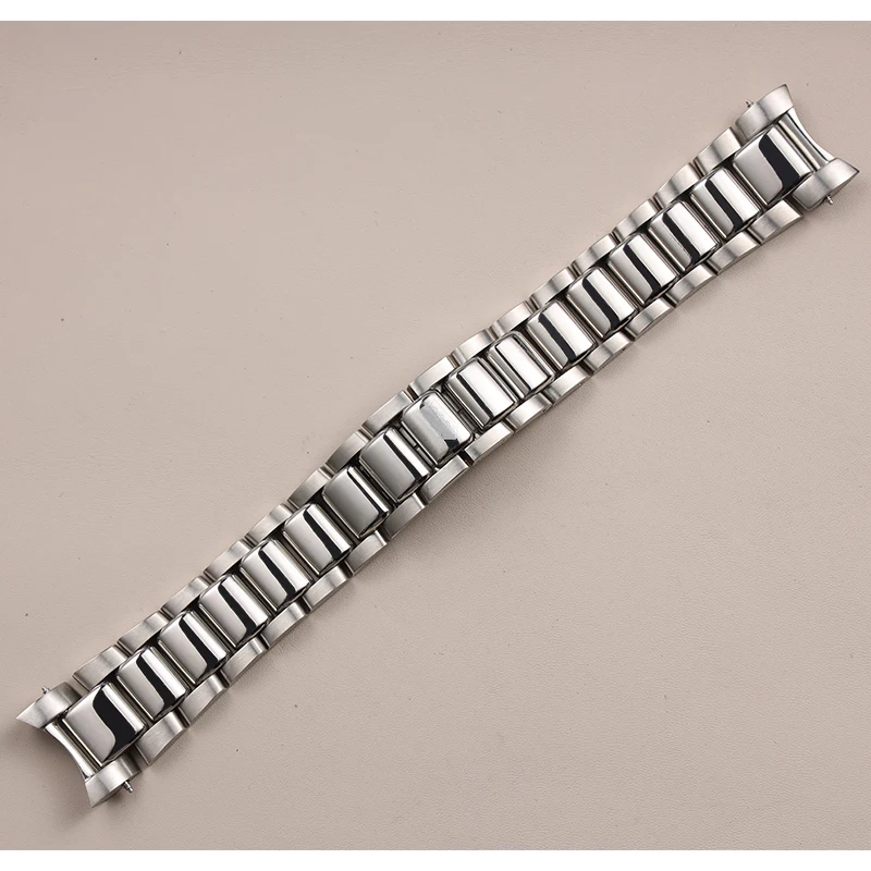 

23mm Solid Metal Watchbands Bracelet Polished Silver Stainless Steel Watch Band Strap For Chopard 158511-3002