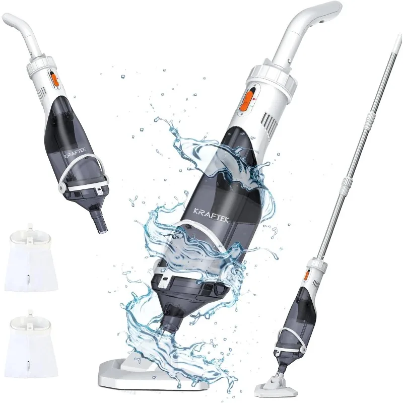 

Pool Vacuum for Above & In-ground Pool with a Telescopic Pole, Handheld Vacuum Pool Keeper K1, ast Deep Cleaning, 60 Mins