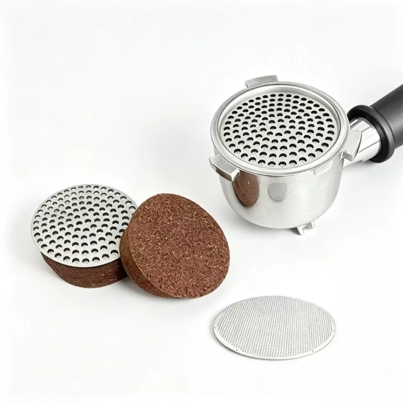 Espresso Puck Screen,Dual-Layer Lower Shower Screen,Stainless Steel Metal Filter Coffee Filter for Portafilter Basket,1/2/3 pcs