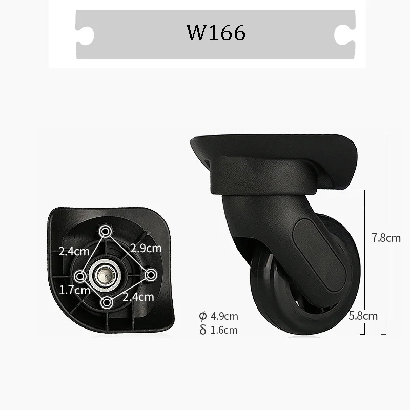 For W166  Boot Spare Wheel  Ultra-Quiet Design  Anti-Slip Wear-Resistant Rubber  360° Swivel Castor Wheel Fittings