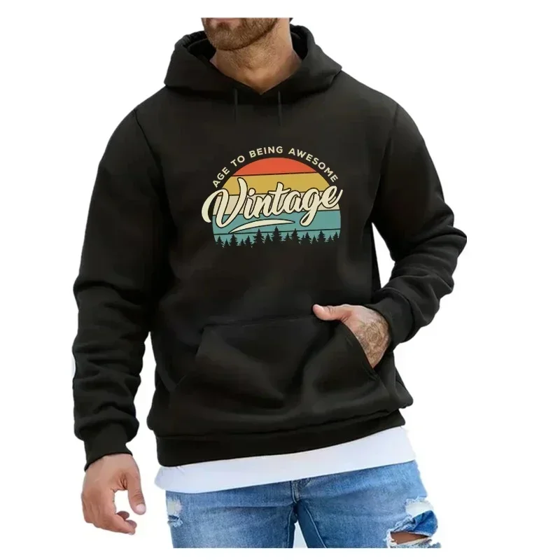 

American Style Loose Hoody Top Vintage Printed Hoodies Casual Men Women Autumn Long Sleeve Pullovers