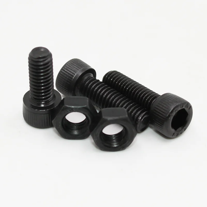 Sechskant-Innensechskantschraube und Mutter M2 M3 M4 M5 M6 Schwarz 12,9 Kohlenstoffstahl Inbus-Maschinenschrauben Bolzenmutter-Sortiment – Detail 6