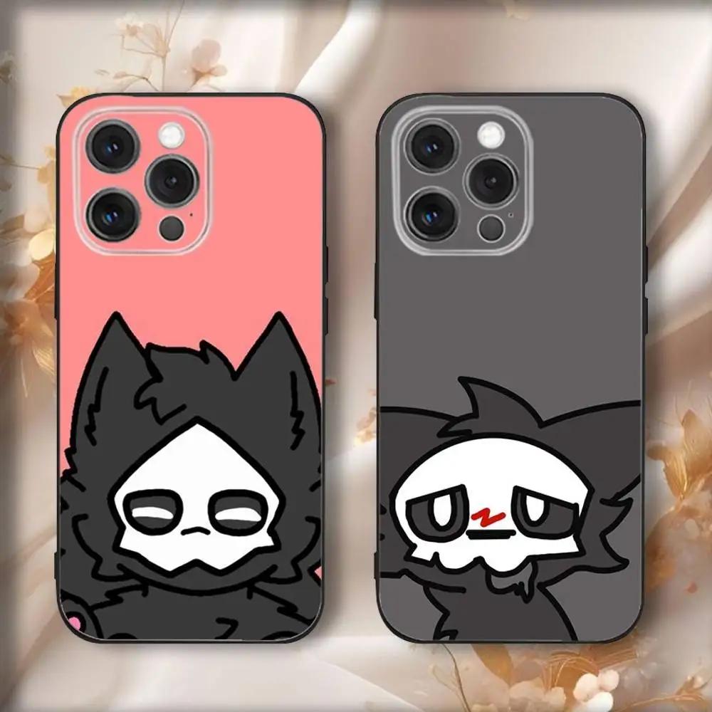 

Милый чехол для телефона P-Puro C-Changeds для iPhone 17,16,15,14,13,12,11,Pro,Max,Plus,Air,X,XS,XR,SE,8,7,Mini,Soft Black Funda