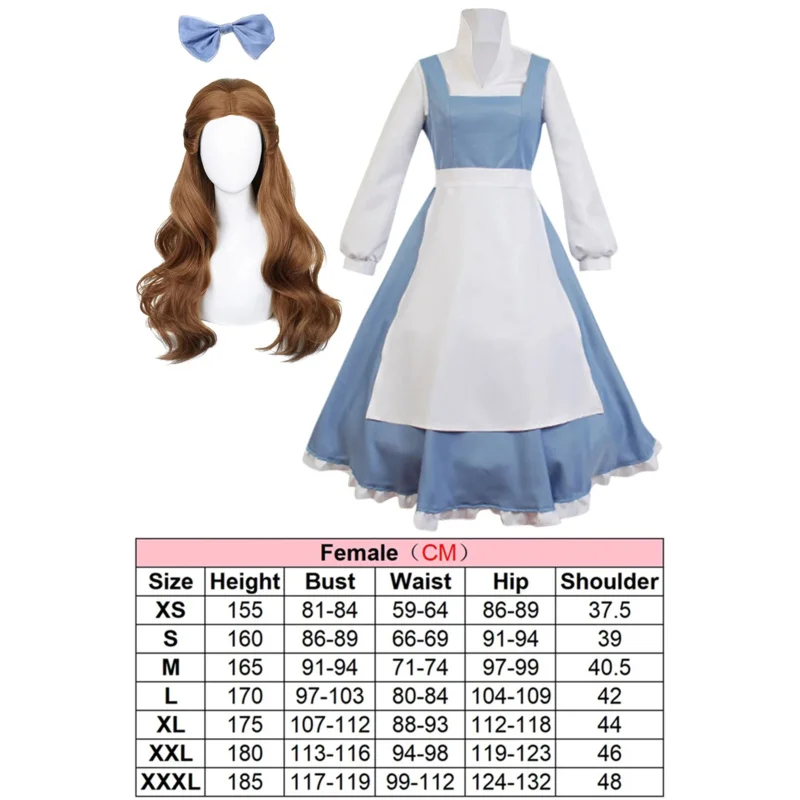 

Парики, наряд горничной, женский костюм, мультяшная принцесса, косплей, ролевая игра, фантазия для маскировки на Хэллоуин, CW9792b; 4.f'7;j,3'