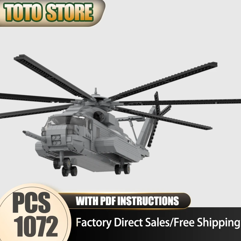 Moc Building Bricks Military CH-53 Fighter Model Technology Air Combat Fighter Model Block Toy DIY Assembly Christmas Gifts