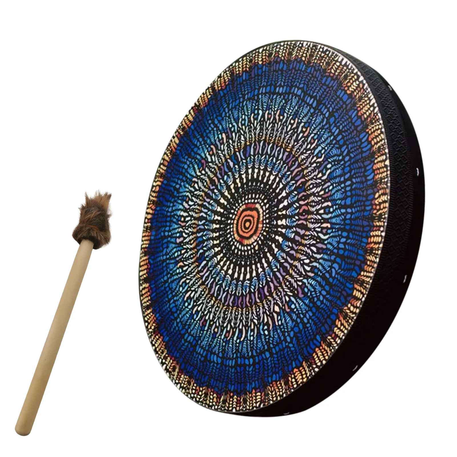 Shaman Drum Percussion Frame Drum Vega-n Shaman Alchemical Moon Drum With Handmade Drum Stick Sound Therapy Instrument Tool