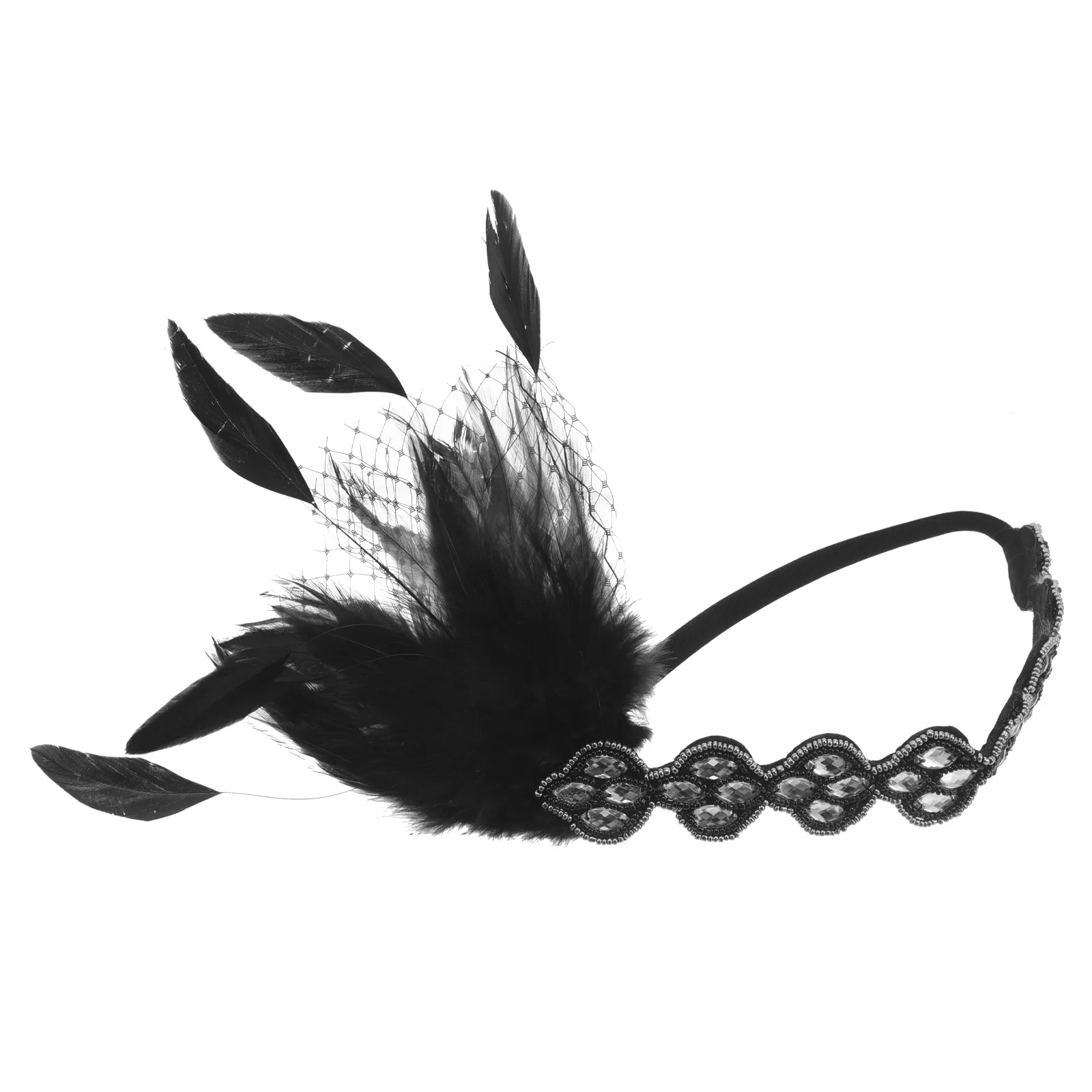 

Women's Costume Headwear Carnival Ball Headband with Plume Lightweight Hairband for Party Banquet Tea Event Festival Night Club