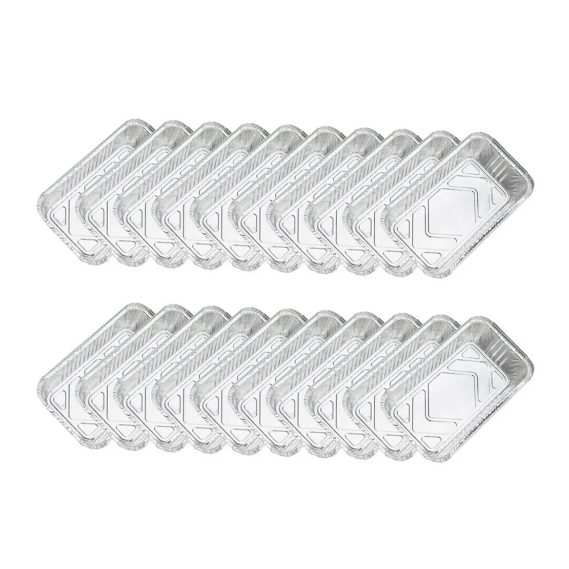 20Pcs 850ml BBQ Grills Cooking Aluminum Foil Grease Drip Pans Trays Holding High Temperature Food