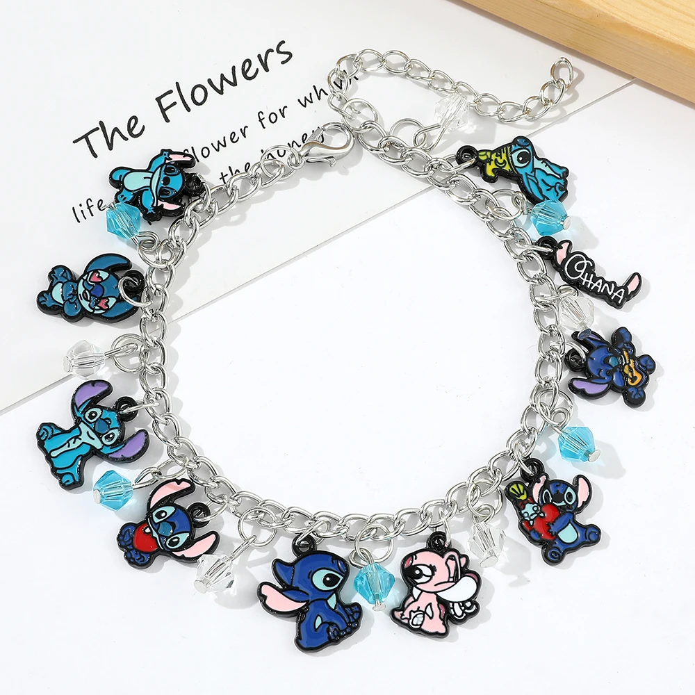 AliExpress Best Selling Lilo & Stitch Peripheral Stitch Bracelet Fashionable Alloy Same Style for Men and Women