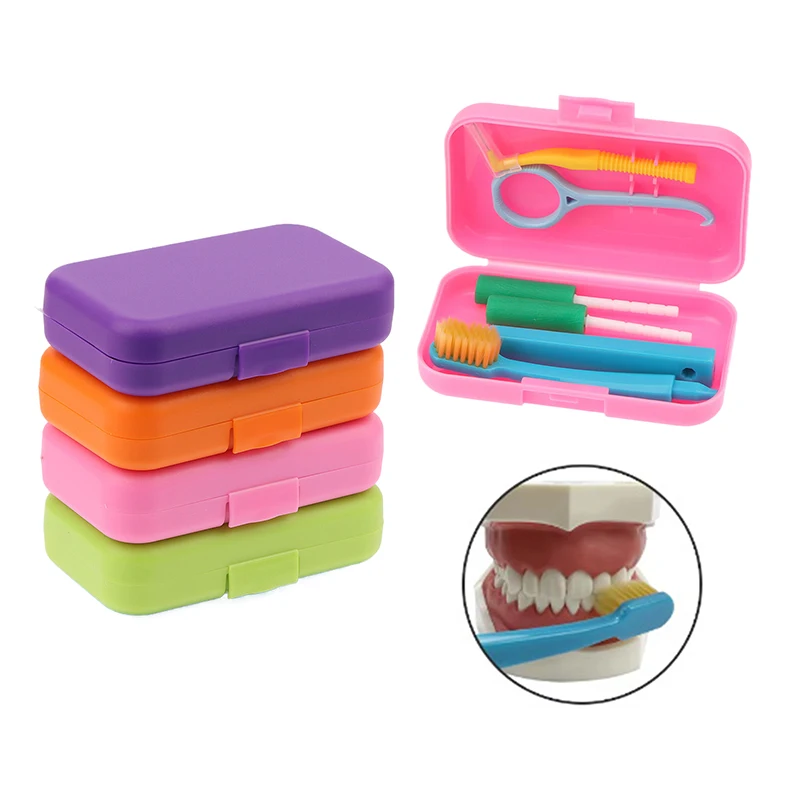 Oral Portable Toothbrush Orthodontic Set With Interdental Brush Toothbrush Teeth Cleaning Kits For Braces Gum Irritation Case