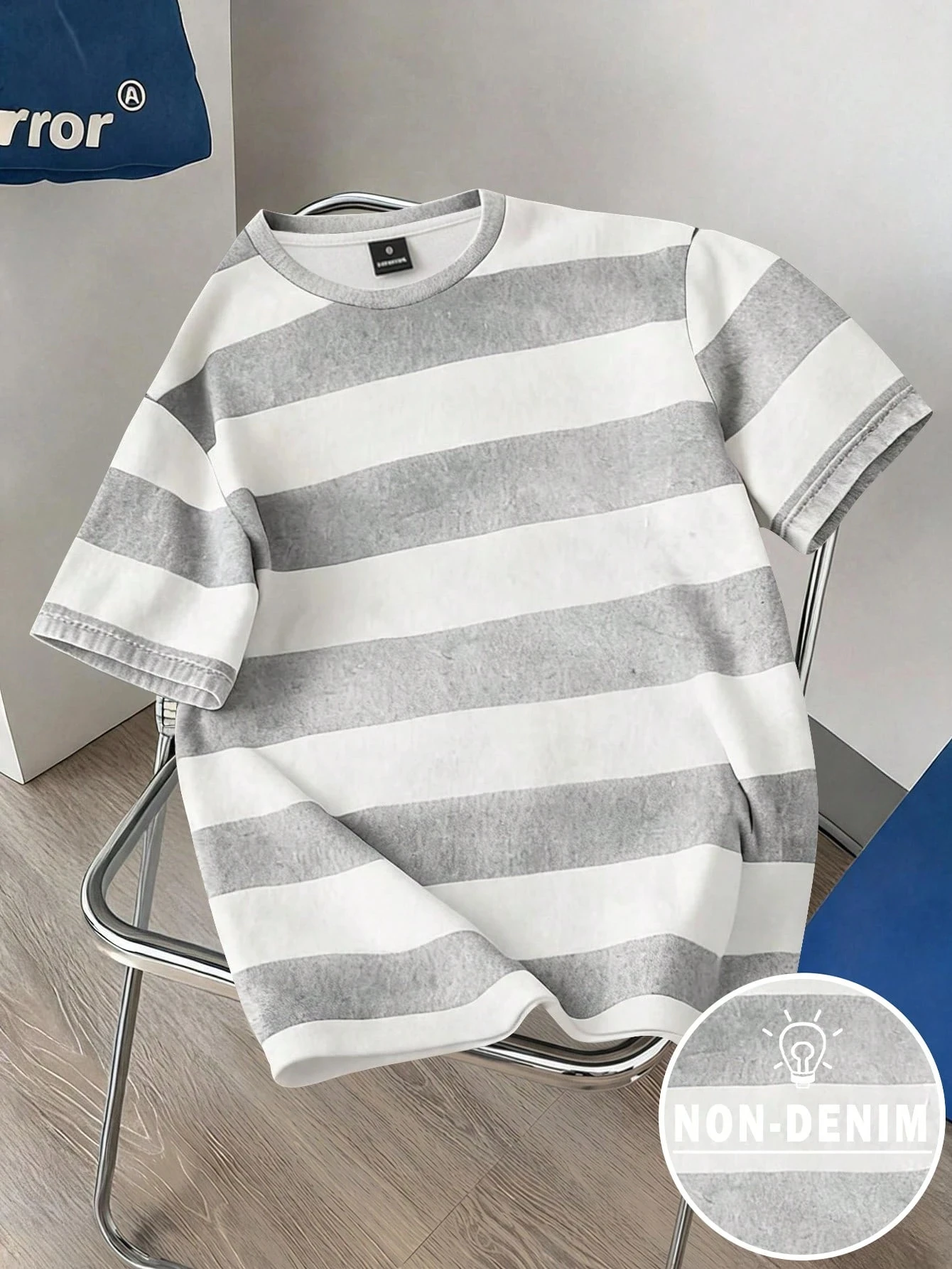 Herren Gothic Digital Bedrucktes Rundhals-Kurzarm-Freizeit-T-Shirt, Street-Fashion-Sport-Oberteil, Übergroßes Schnelltrocknendes Jersey – Detail 2