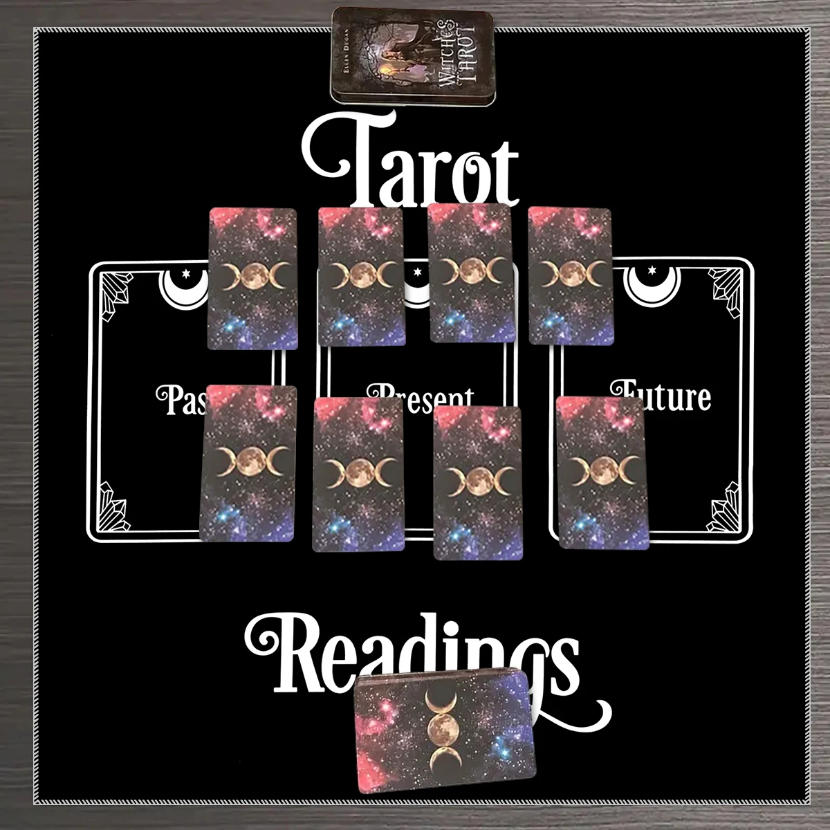 1 Stück Tarot-Tischdecke, keltisches Kreuz-Tarot-Tischdecke für Wahrsagereien, geheimnisvolle Tischdecke zur Altardekoration – Detail 17